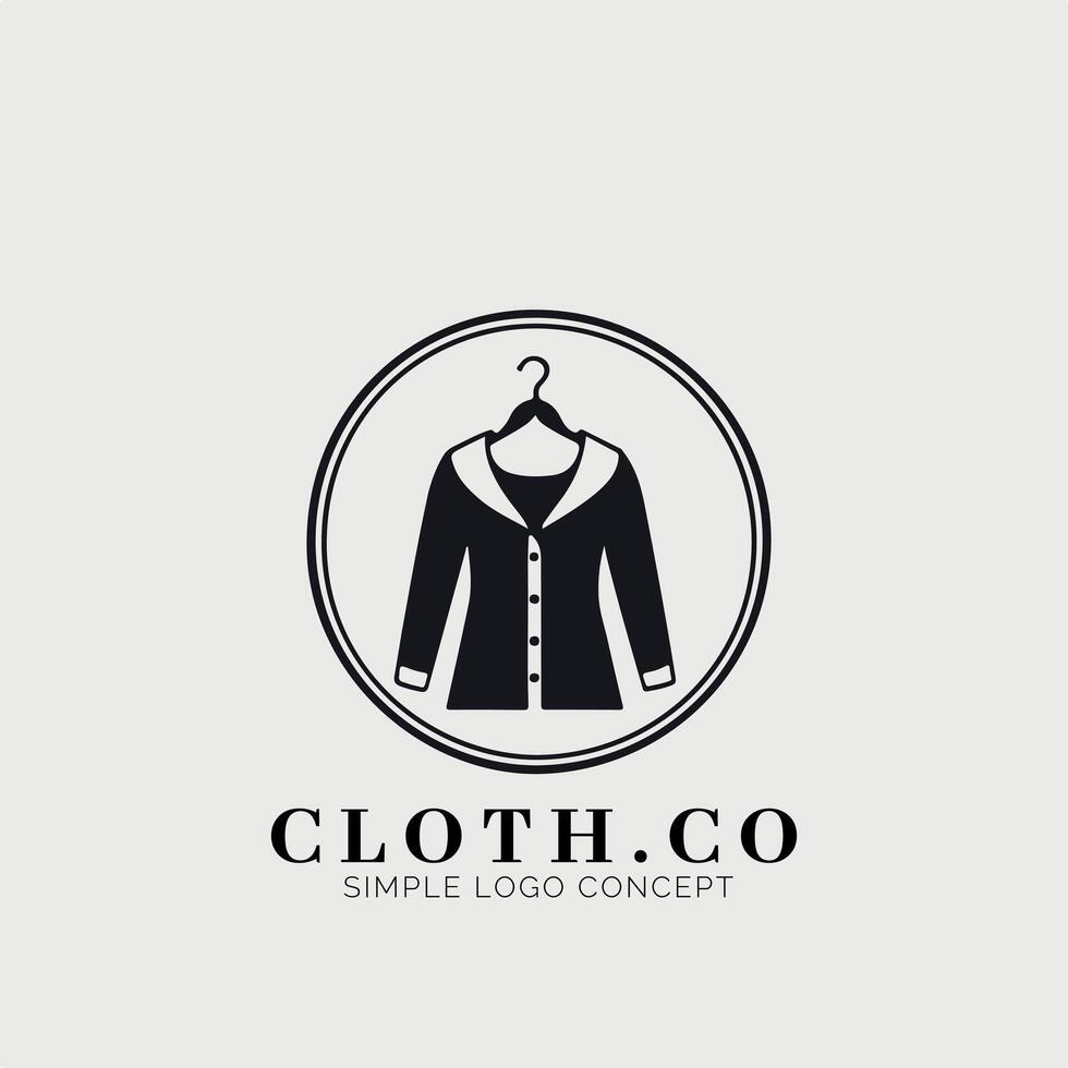 Cloth Brand Minimalist Logo Concept vector