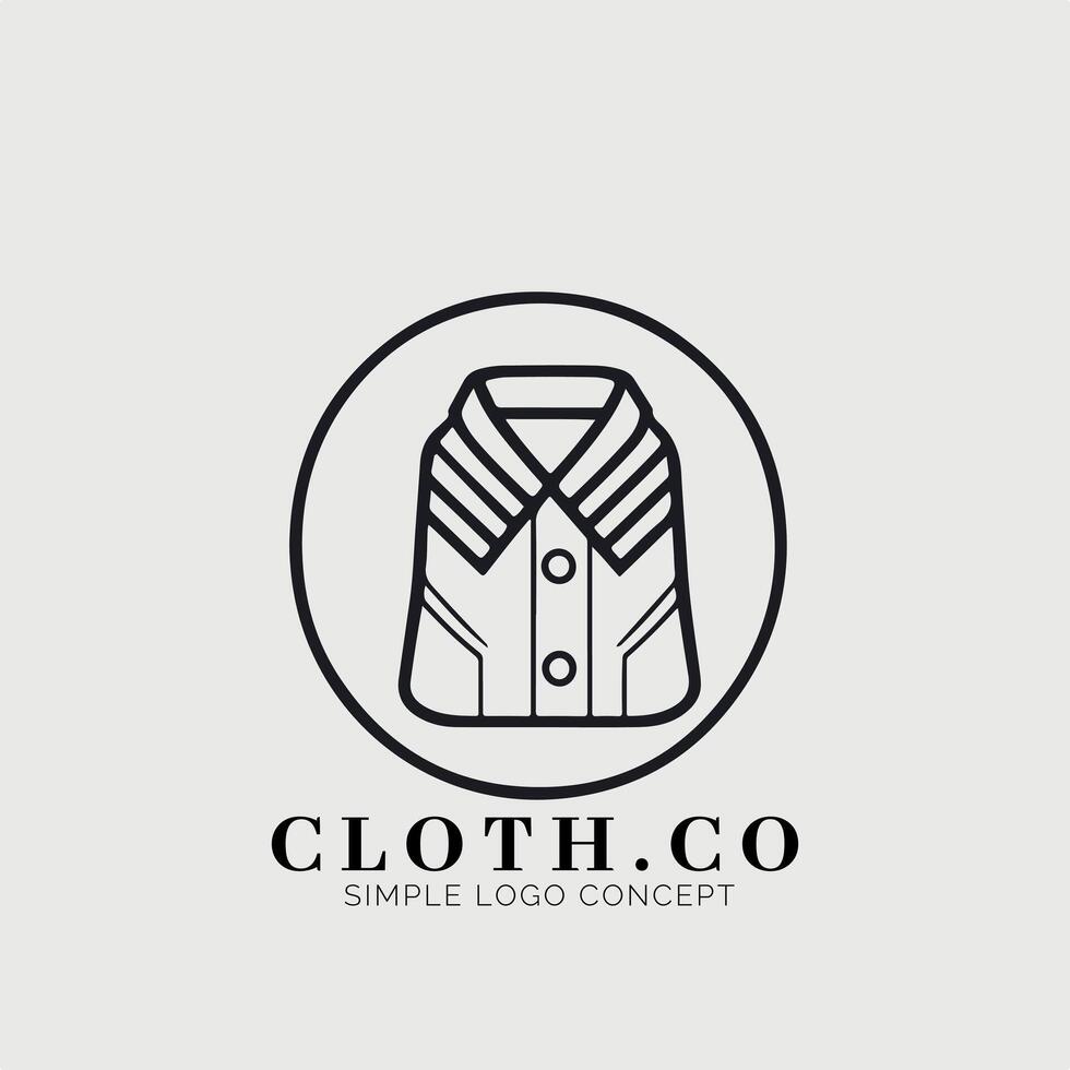 Cloth Brand Minimalist Logo Concept vector