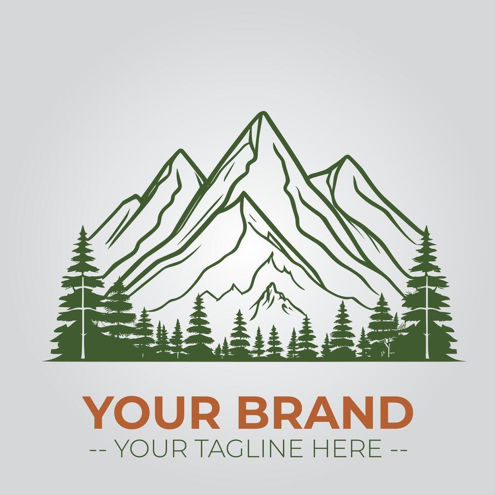 Mountain Minimalist Logo Concept vector