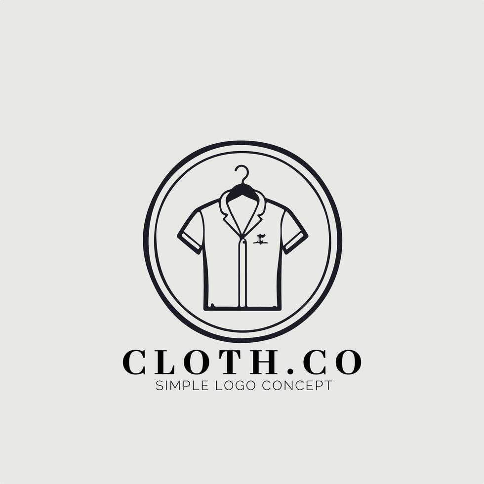 Cloth Brand Minimalist Logo Concept vector