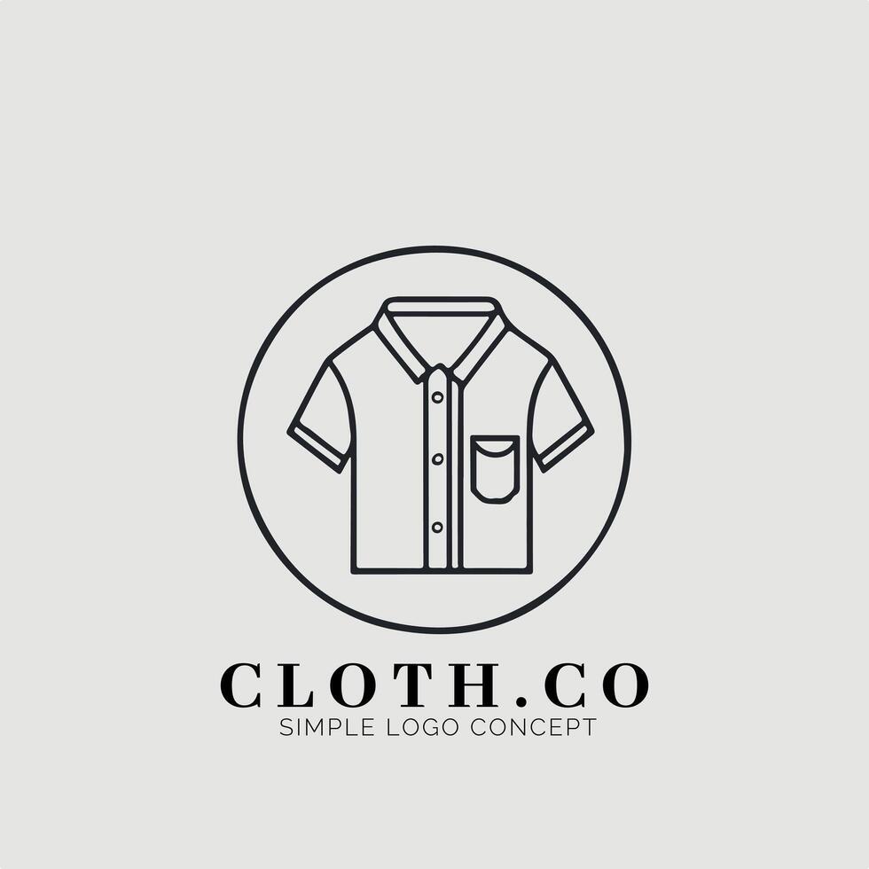 Cloth Brand Minimalist Logo Concept vector