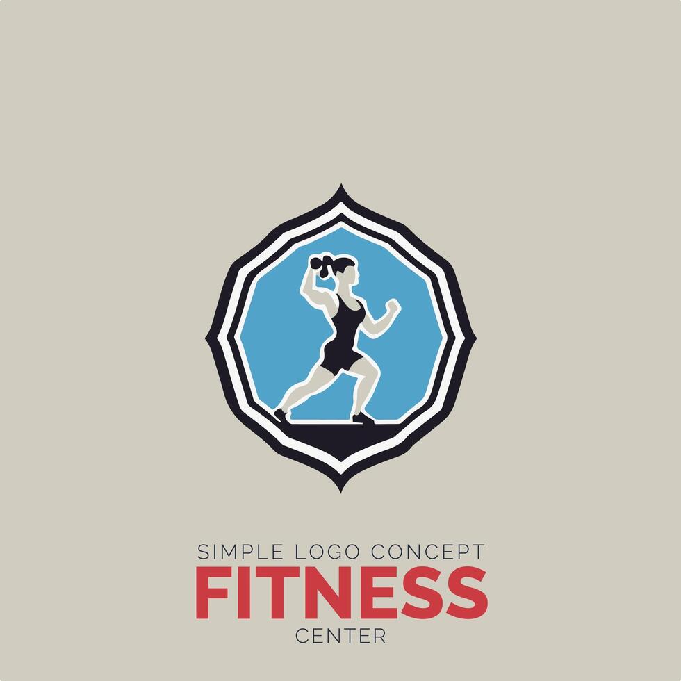 Fitness Brand Minimalist Logo Concept vector