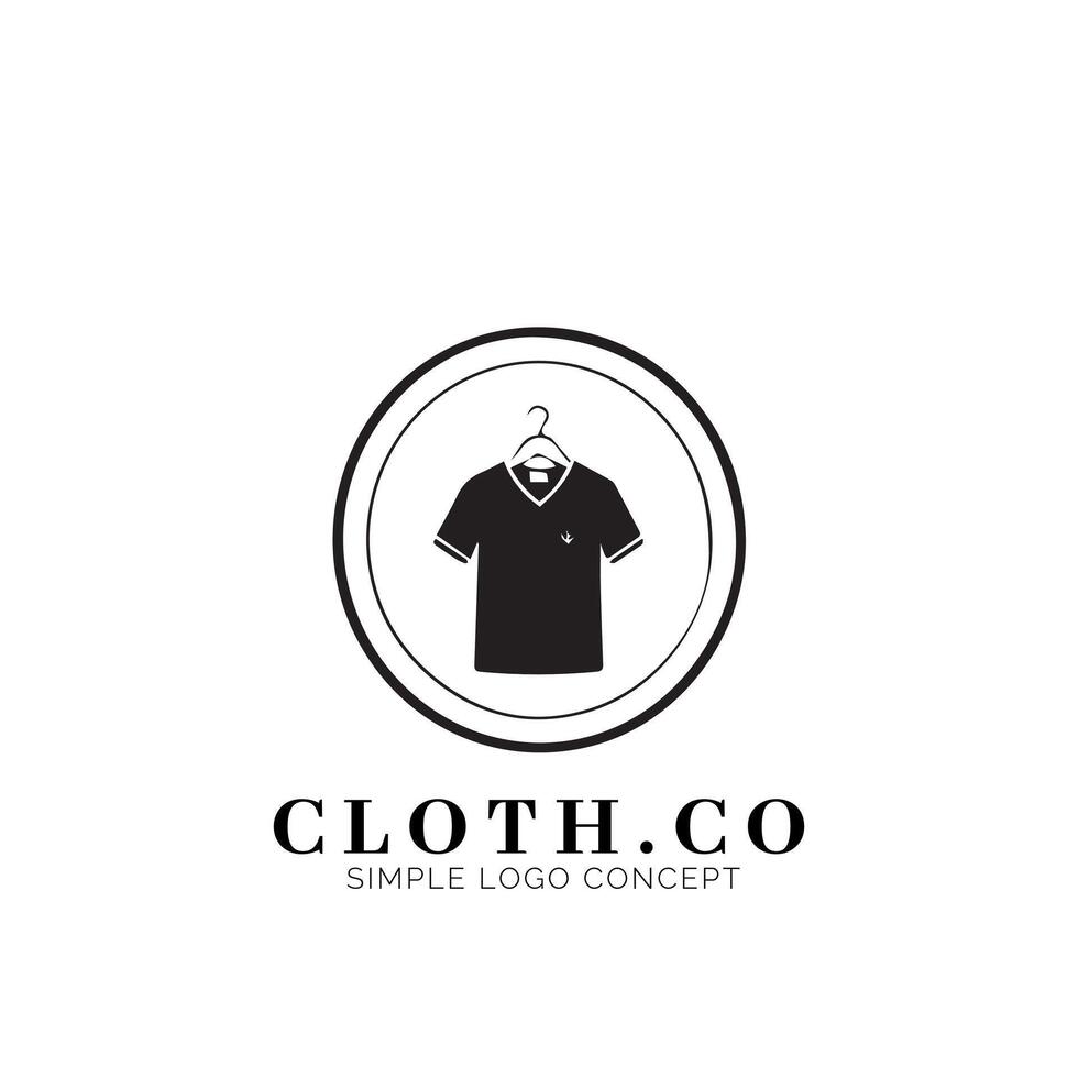 Cloth Brand Minimalist Logo Concept vector