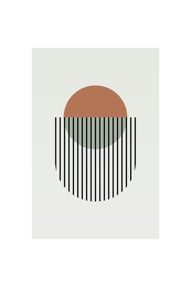 Flat abstract shape boho geometric background vector