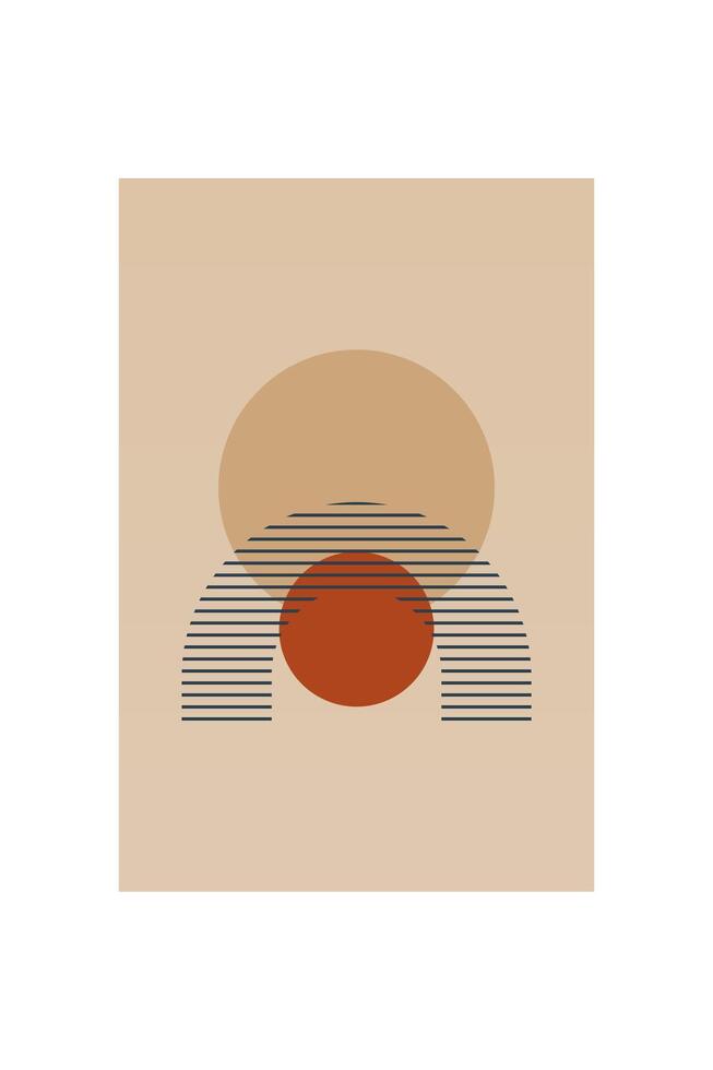 Flat abstract shape boho geometric background vector