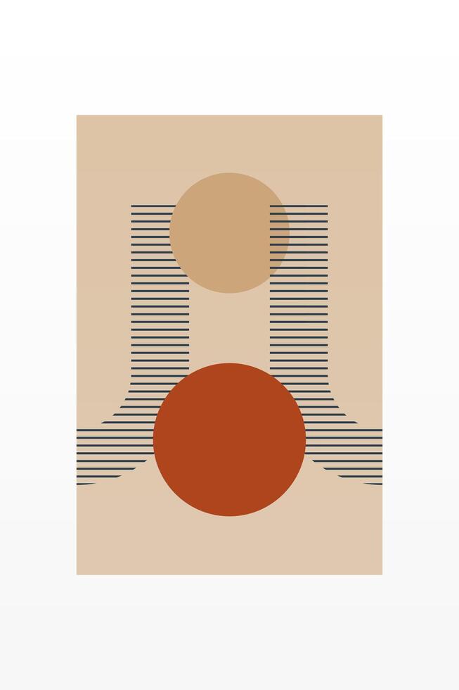 Flat abstract shape boho geometric background vector