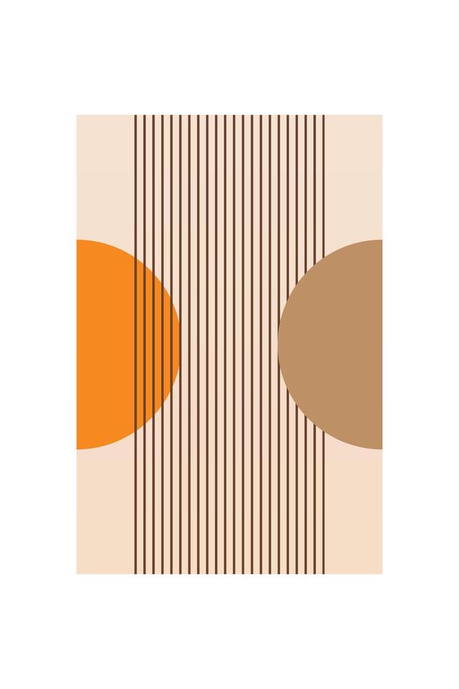 Flat abstract shape boho geometric background vector