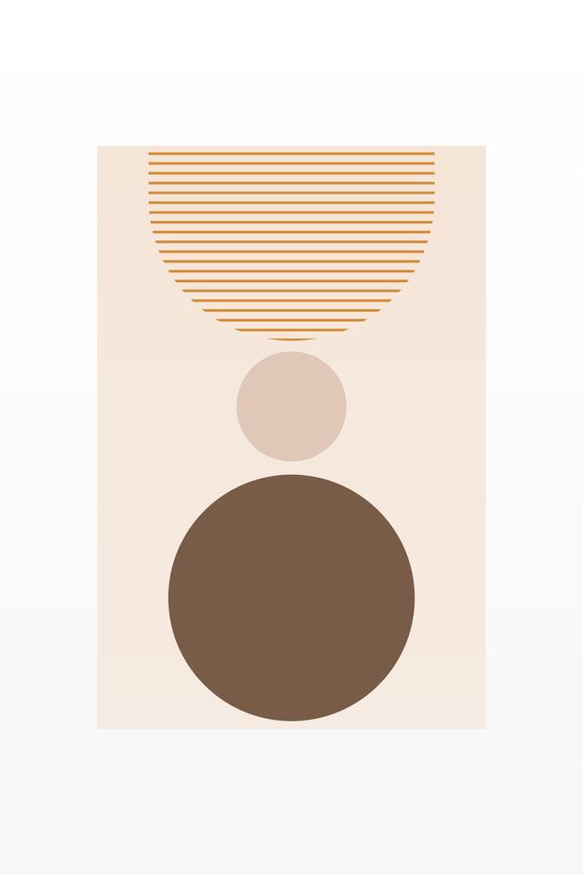 Flat abstract shape boho geometric background vector