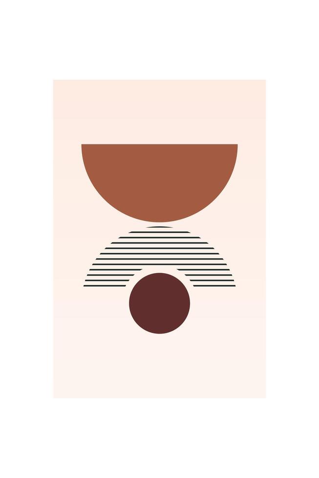 Flat abstract shape boho geometric background vector