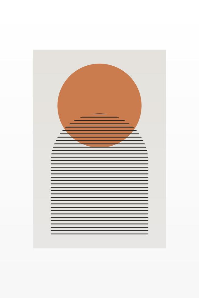 Flat abstract shape boho geometric background vector