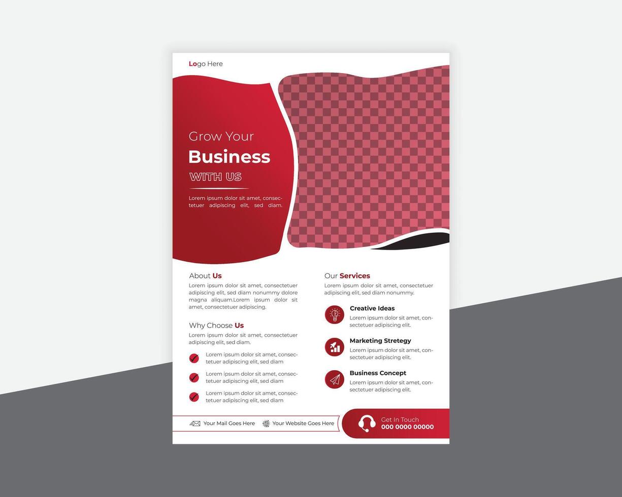 Corporate business flyer template design, Creative flier poster layout for marketing or promotional purpose vector