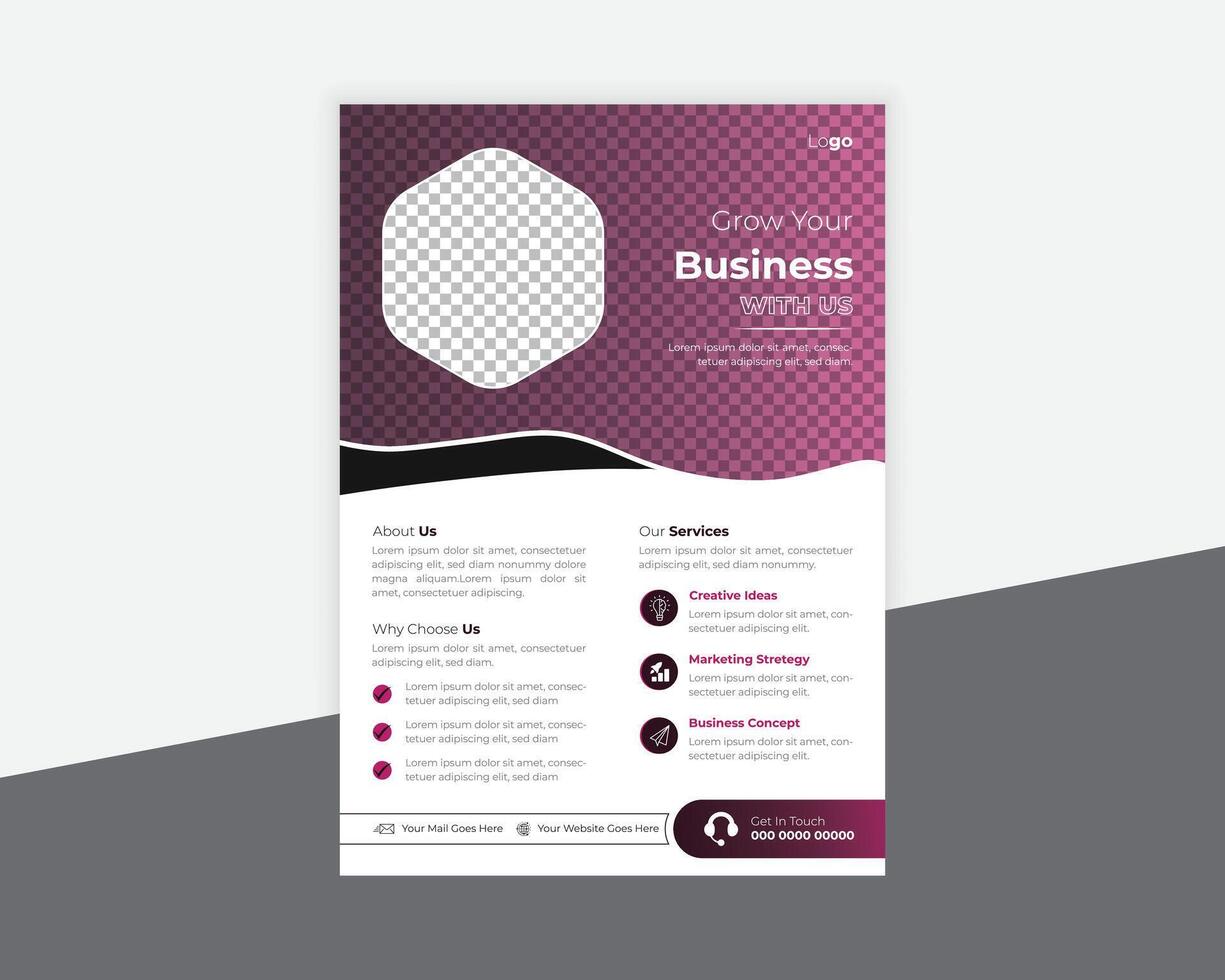 Corporate business flyer brochure poster leaflet template design for promotion, Digital marketing flyer template vector
