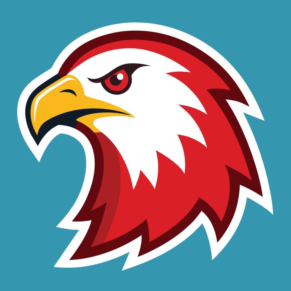 Hand drawn eagle head logo Icon vector
