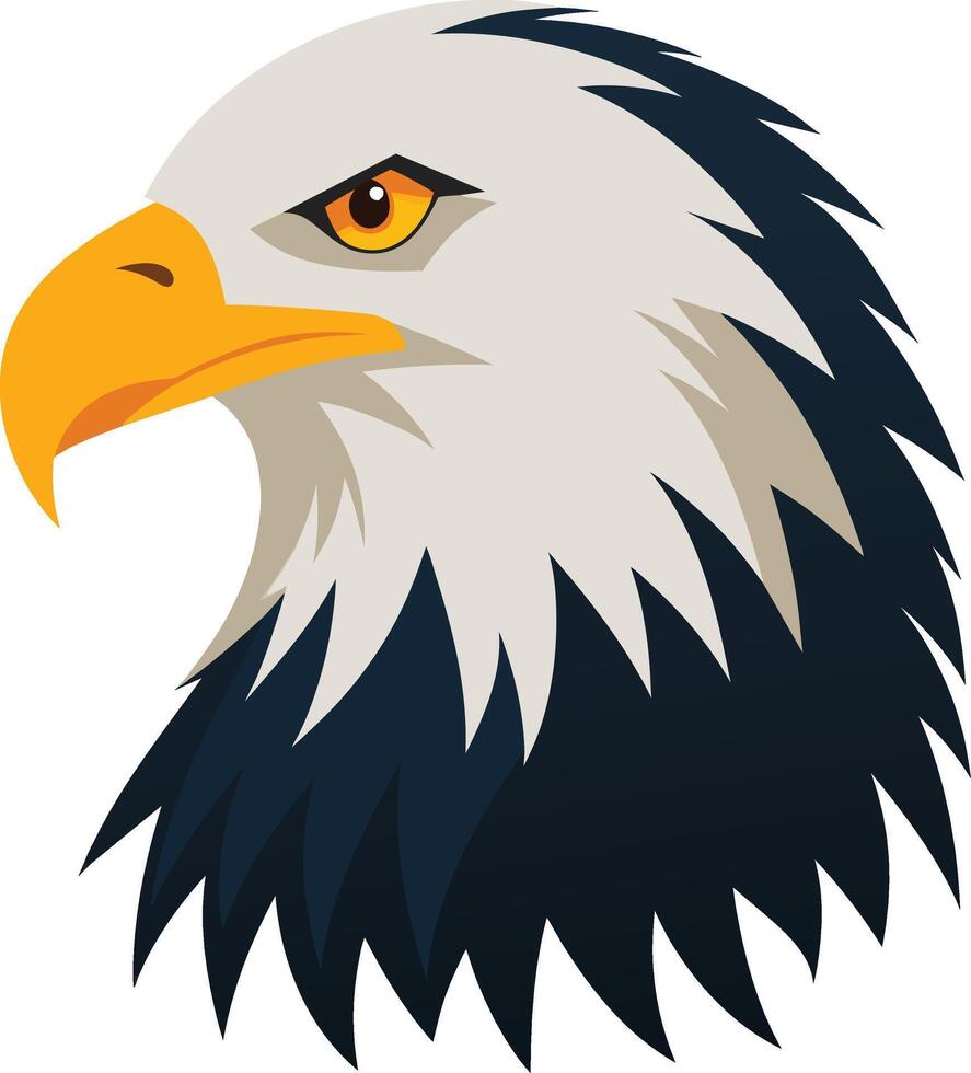 Eagle head on white background vector