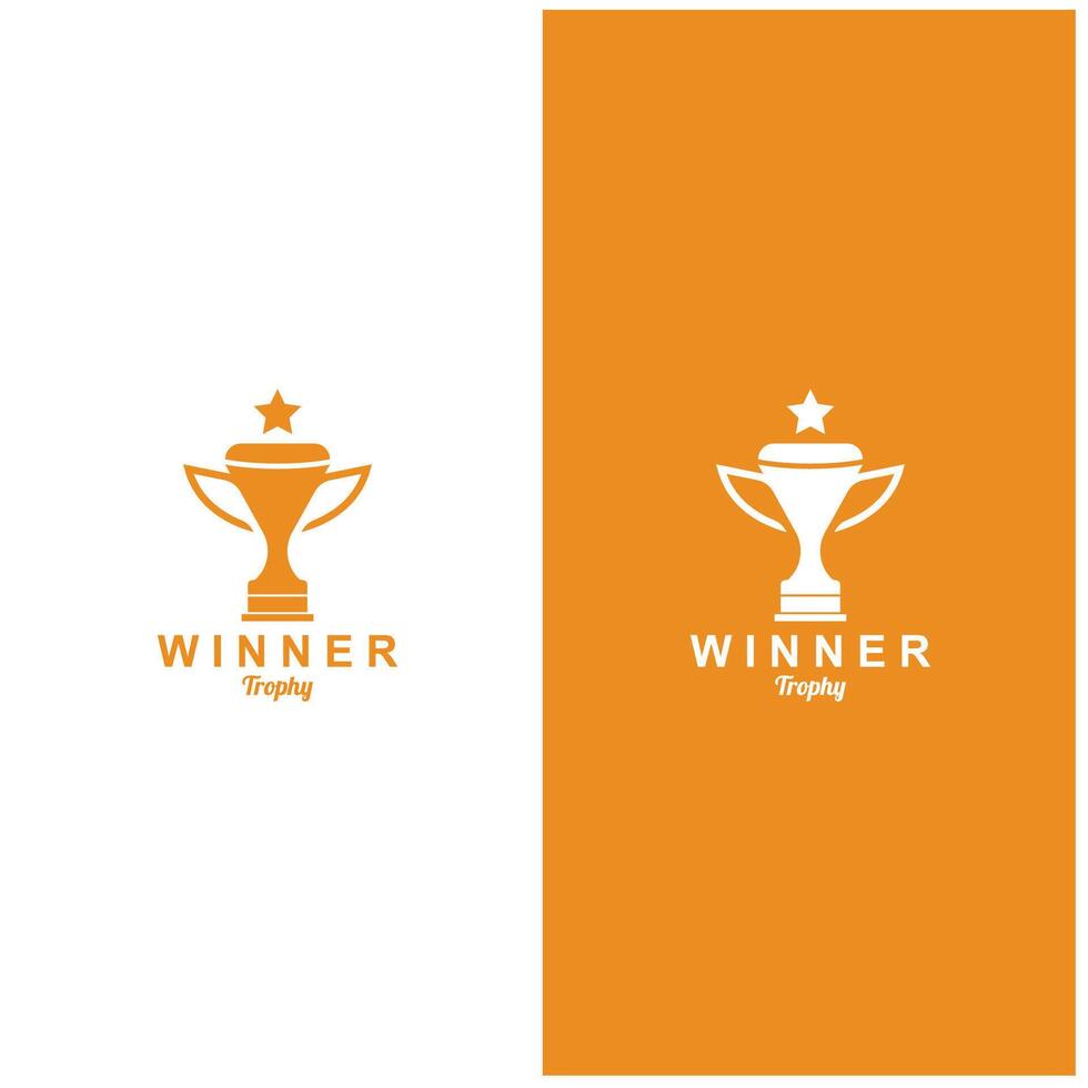 trophy logo design trophy logo for tournament winners and championship awards vector