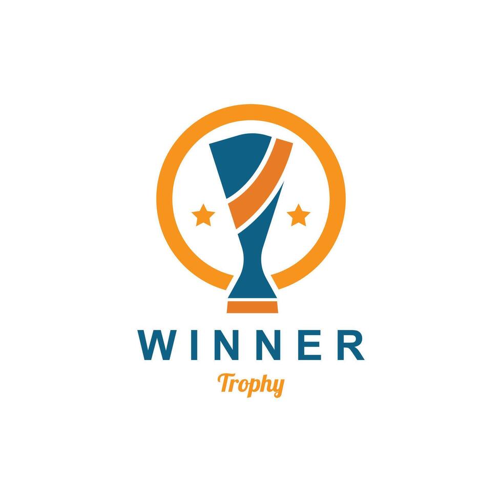 trophy logo design trophy logo for tournament winners and championship awards vector