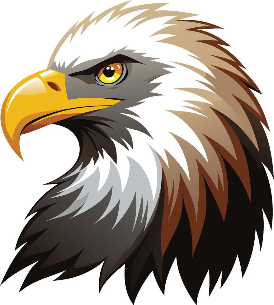 Cartoon picture of an Eagle head mascot vector