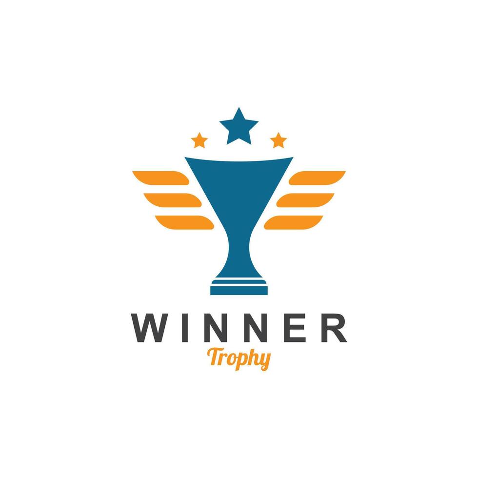 trophy logo design trophy logo for tournament winners and championship awards vector