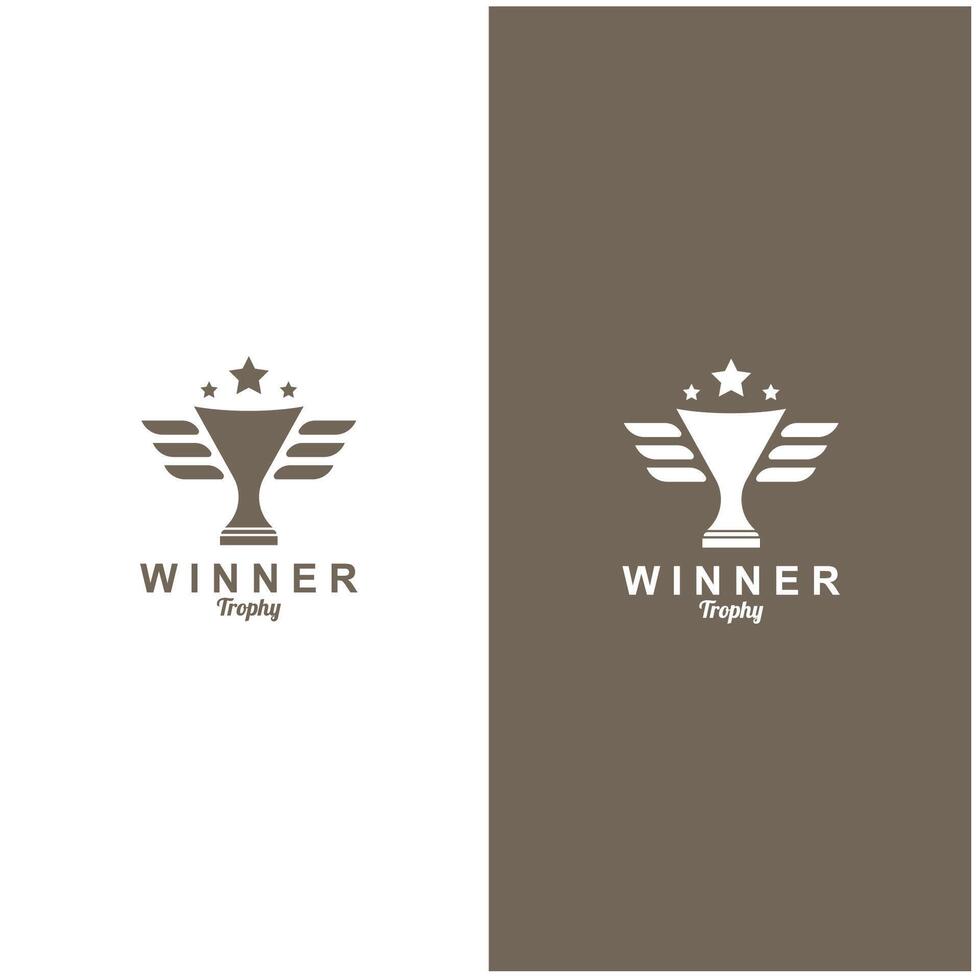 trophy logo design trophy logo for tournament winners and championship awards vector