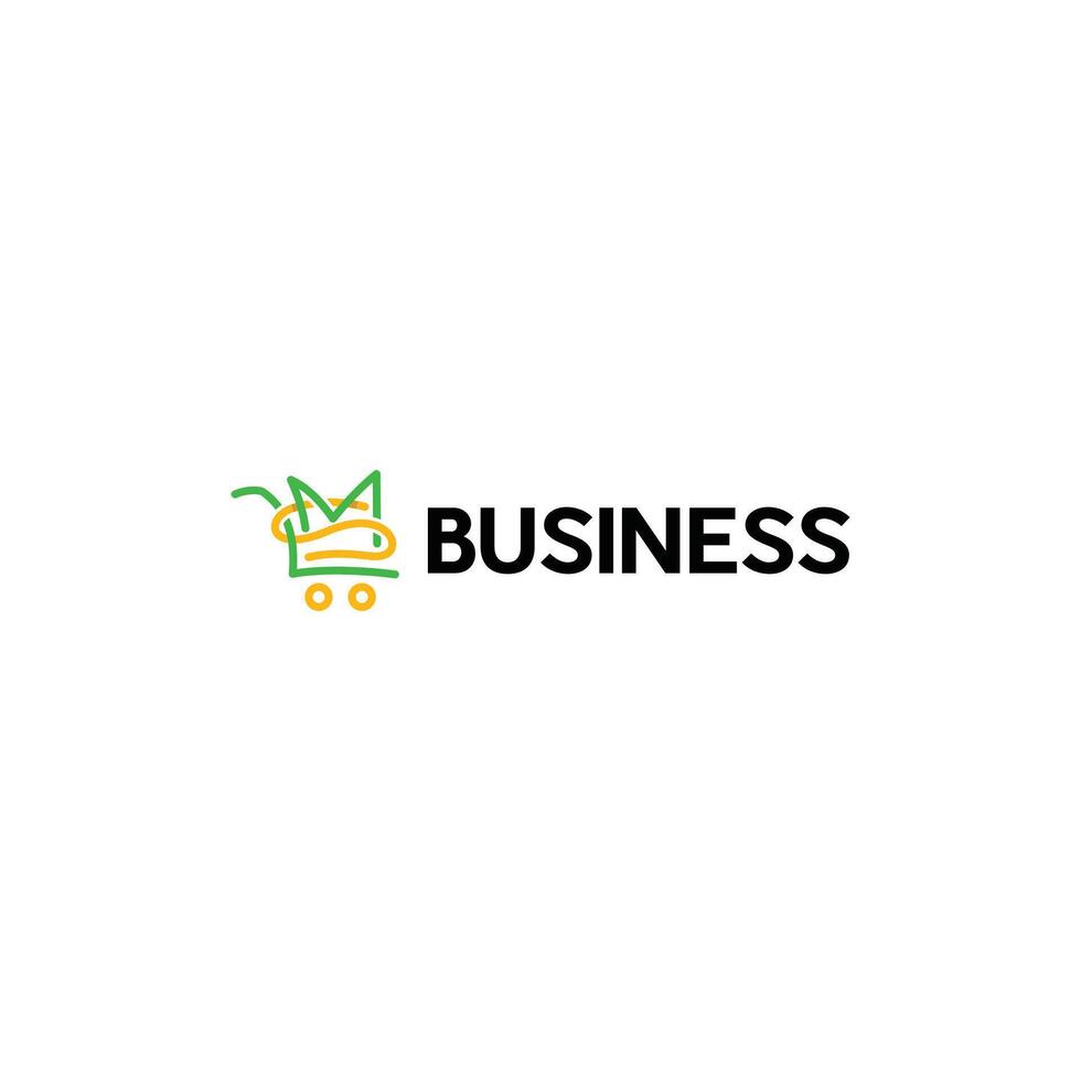 SM Shop simple line icon design template, suitable for your company vector