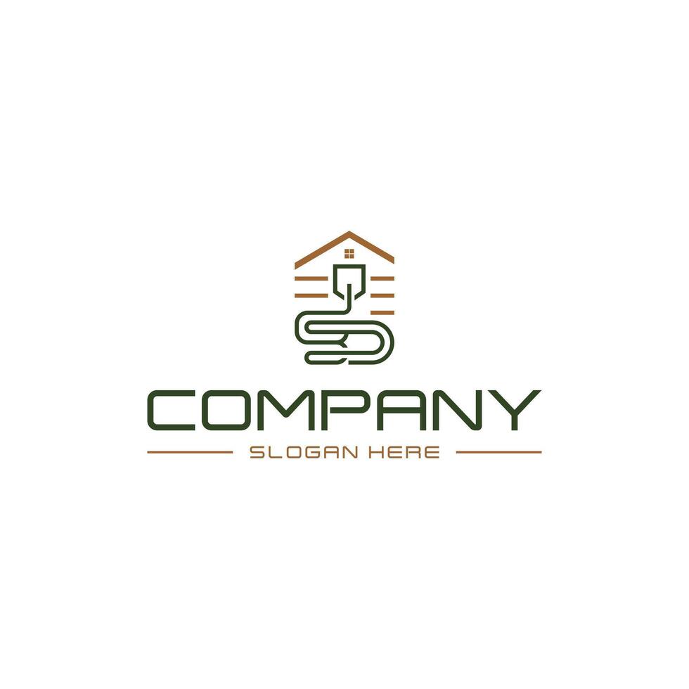 Home 3D Print line modern logo design template, creative design template vector