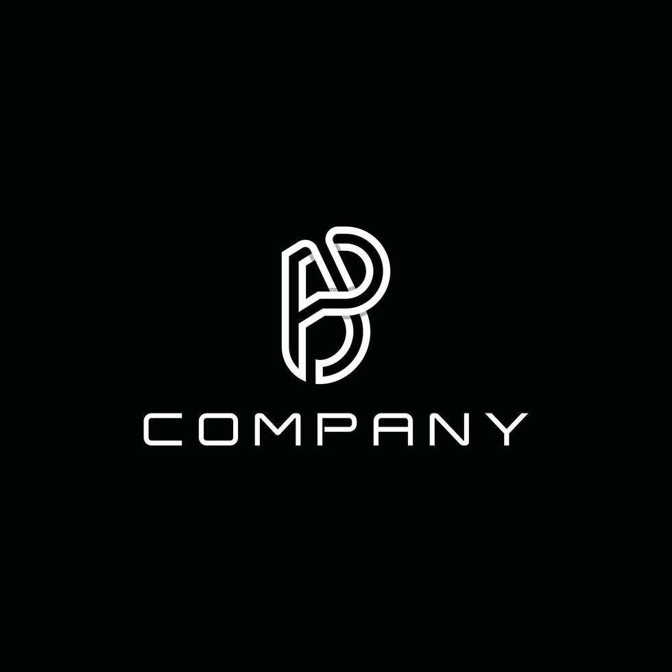 Letter PJ Line modern simple logo design, logotype element for template vector