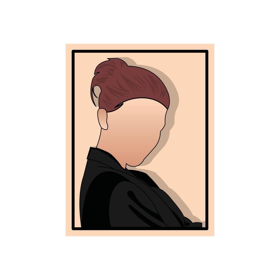Girl Potrait in Square illustration design, suitable for your brand vector