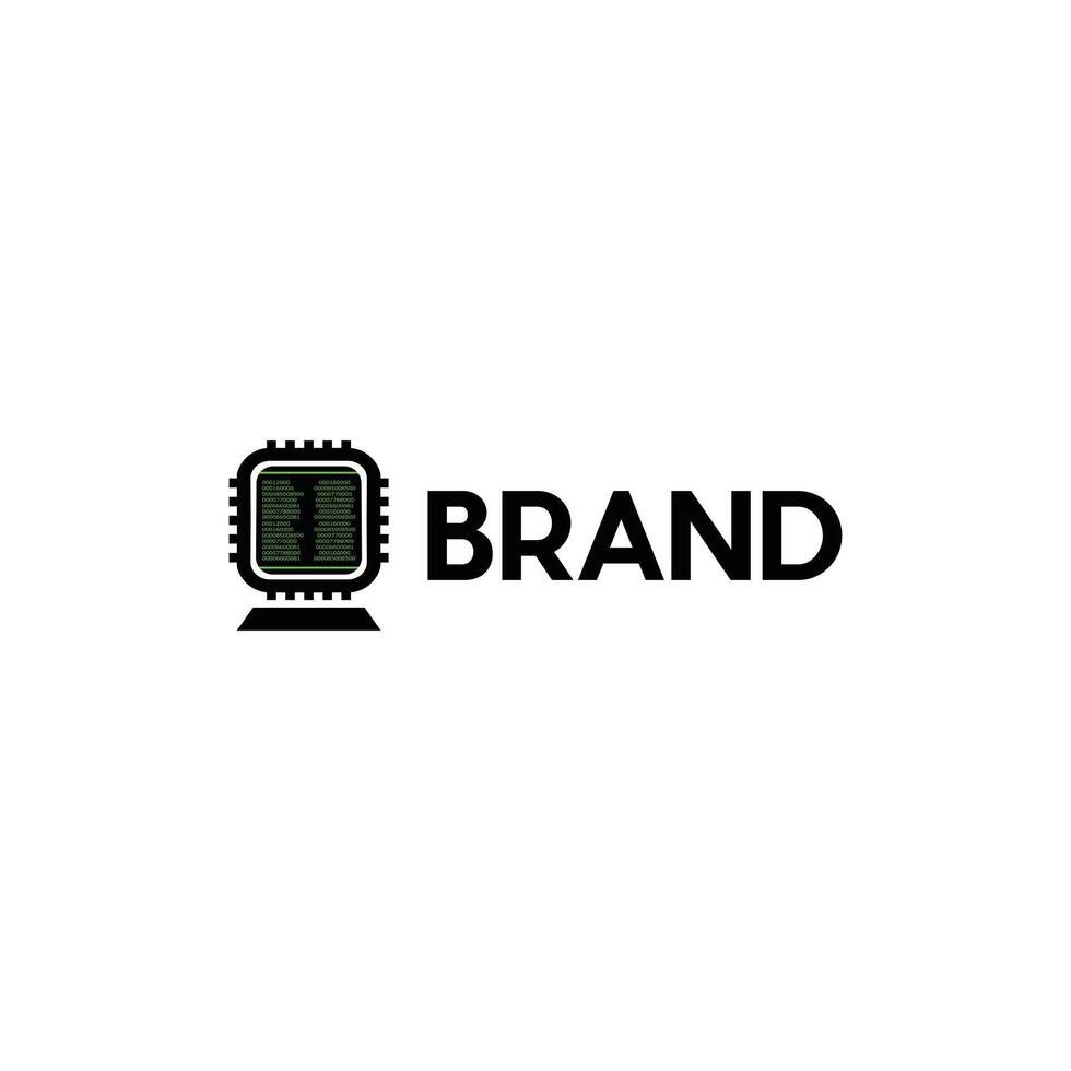 Computer Retro Brand logo design , creative design template vector