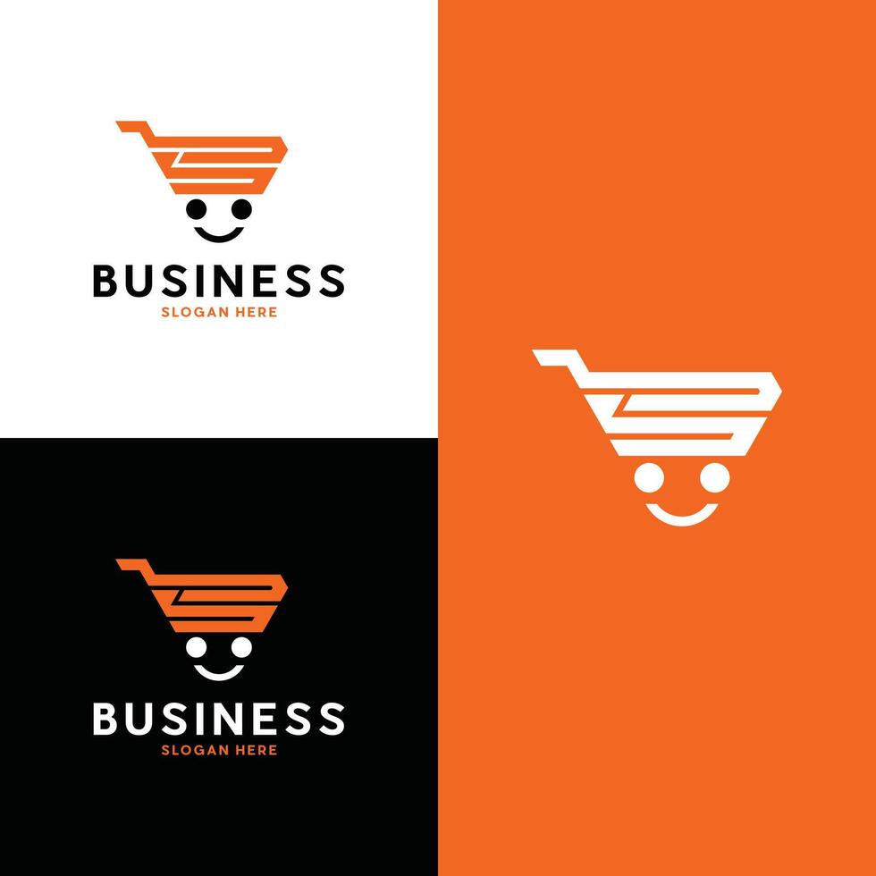 Letter S Shop line simple logo design modern, logotype element for template vector