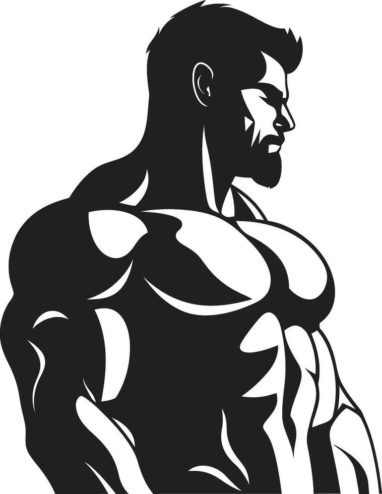 Strong Symbol Fitness Man Symbol Design Fit Fusion Black Gym Man Logo Element vector