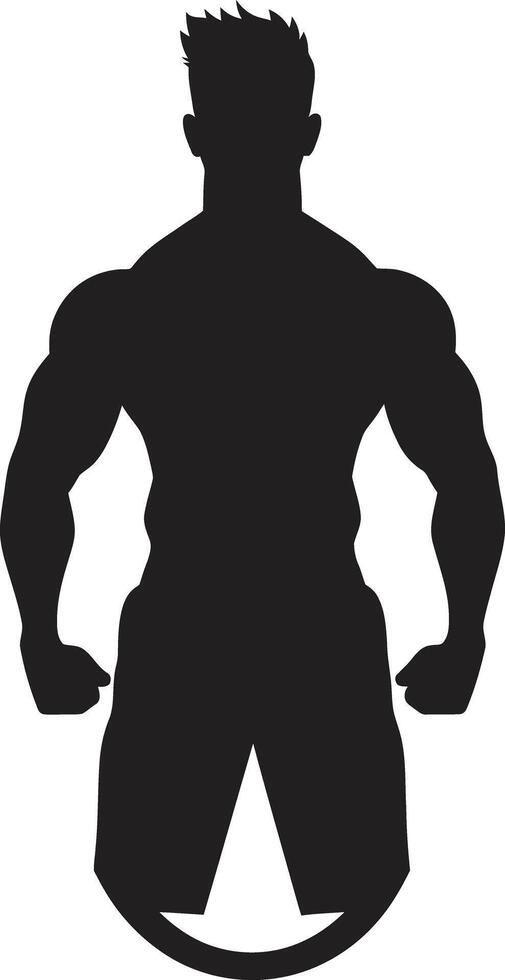 Gym Gladiator Fitness Man Symbol Design Strong Symbol Black Fitness Man Icon Element vector