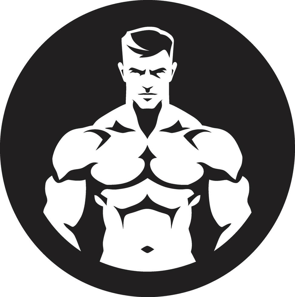 Strong Symbol Fitness Man Symbol Design Fit Fusion Black Fitness Man Icon Element vector