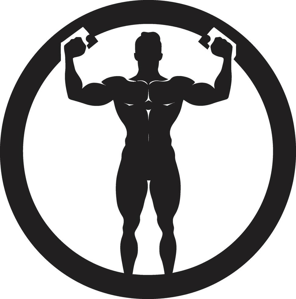 Gym Gladiator Black Fitness Man Symbol Design Strong Symbol Gym Man Logo Element vector