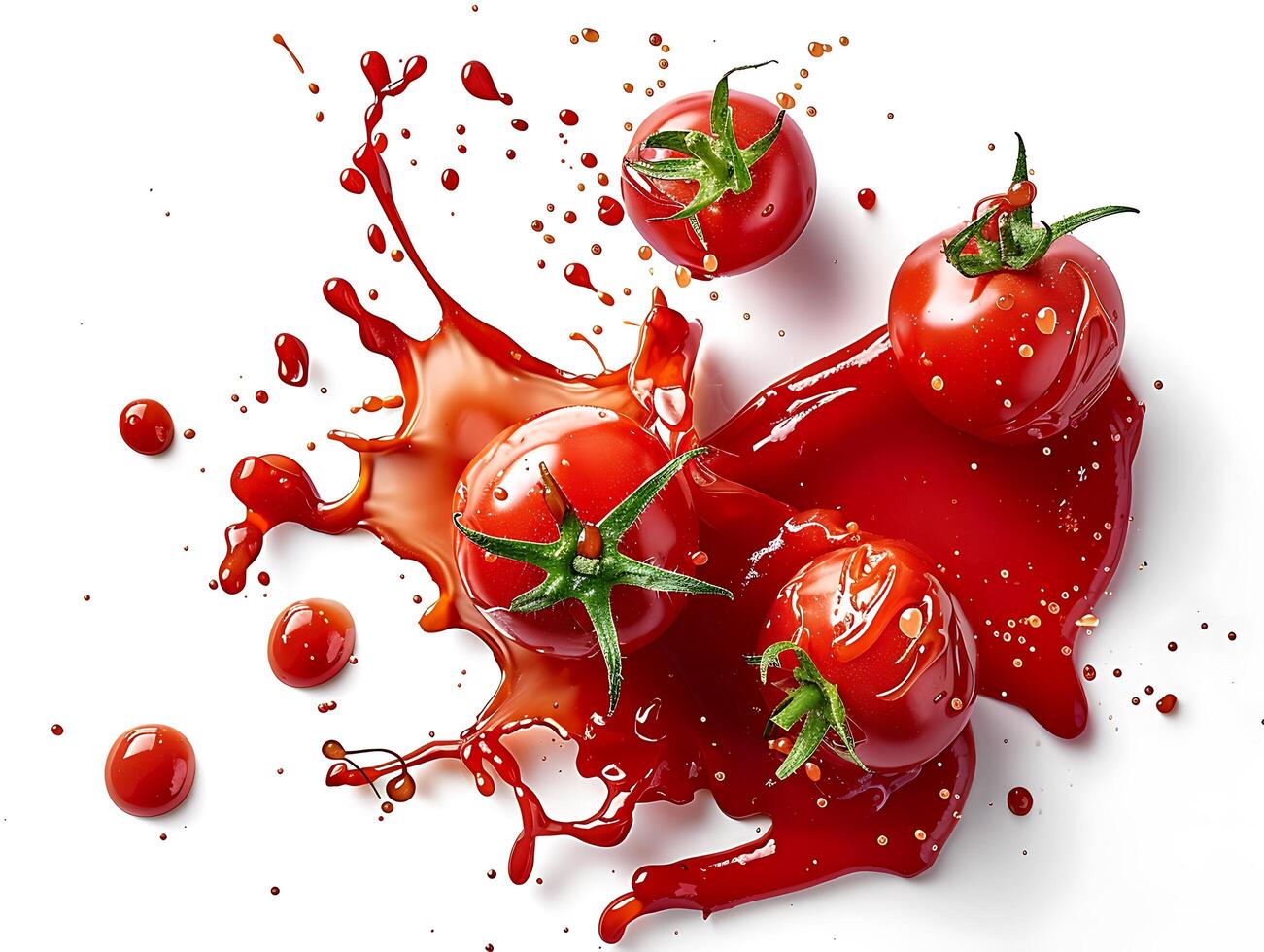 Tomato ketchup splash in high resolution photo