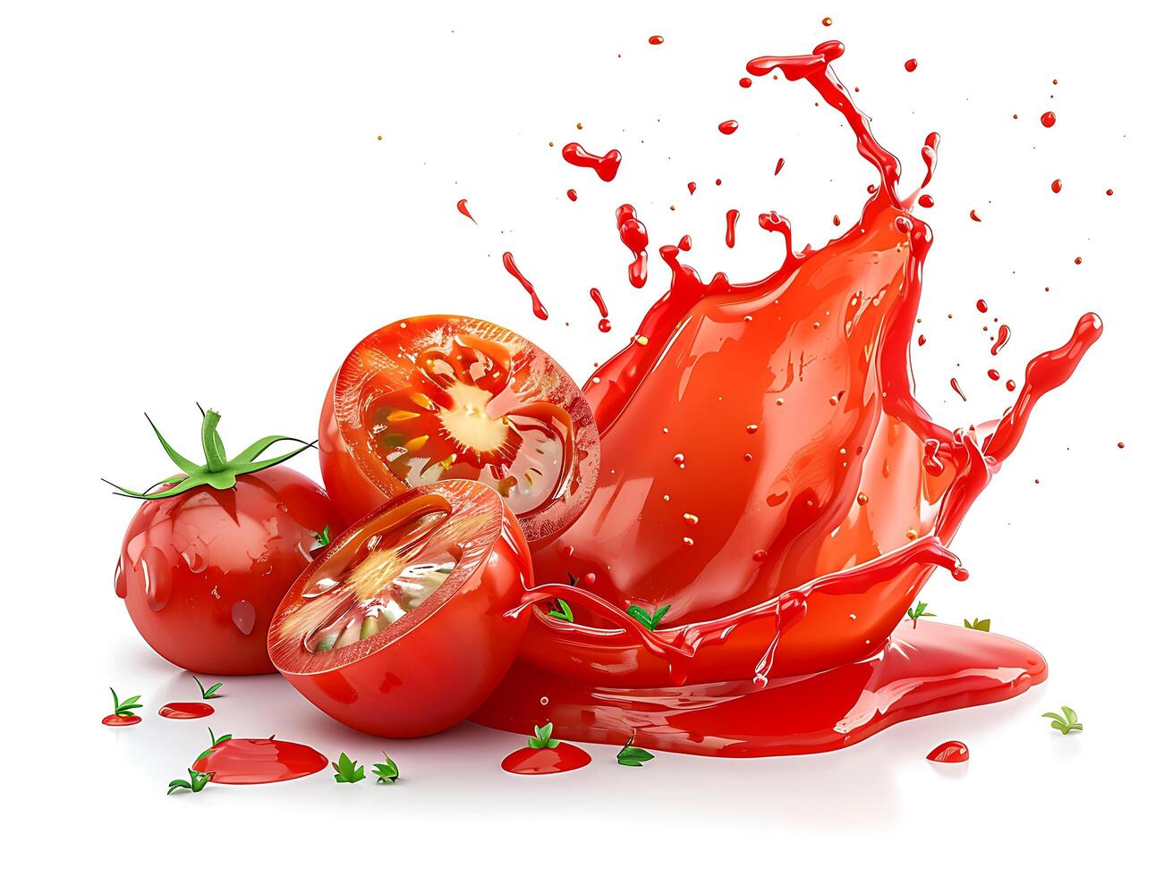 Tomato ketchup splash in high resolution photo