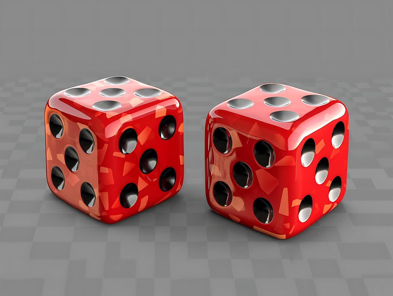 Two dice with black dots in high resolution photo
