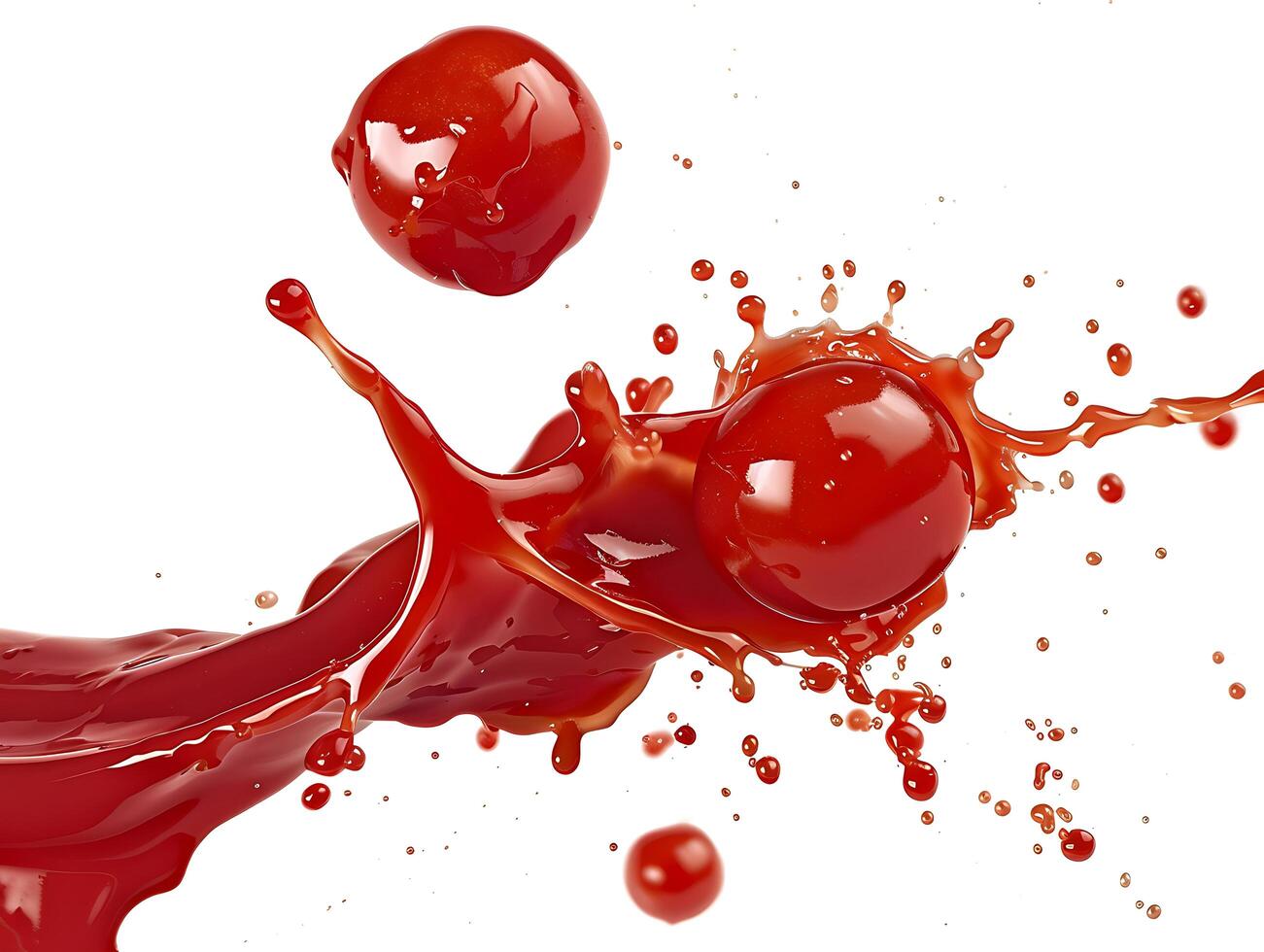 Tomato ketchup splash in high resolution photo