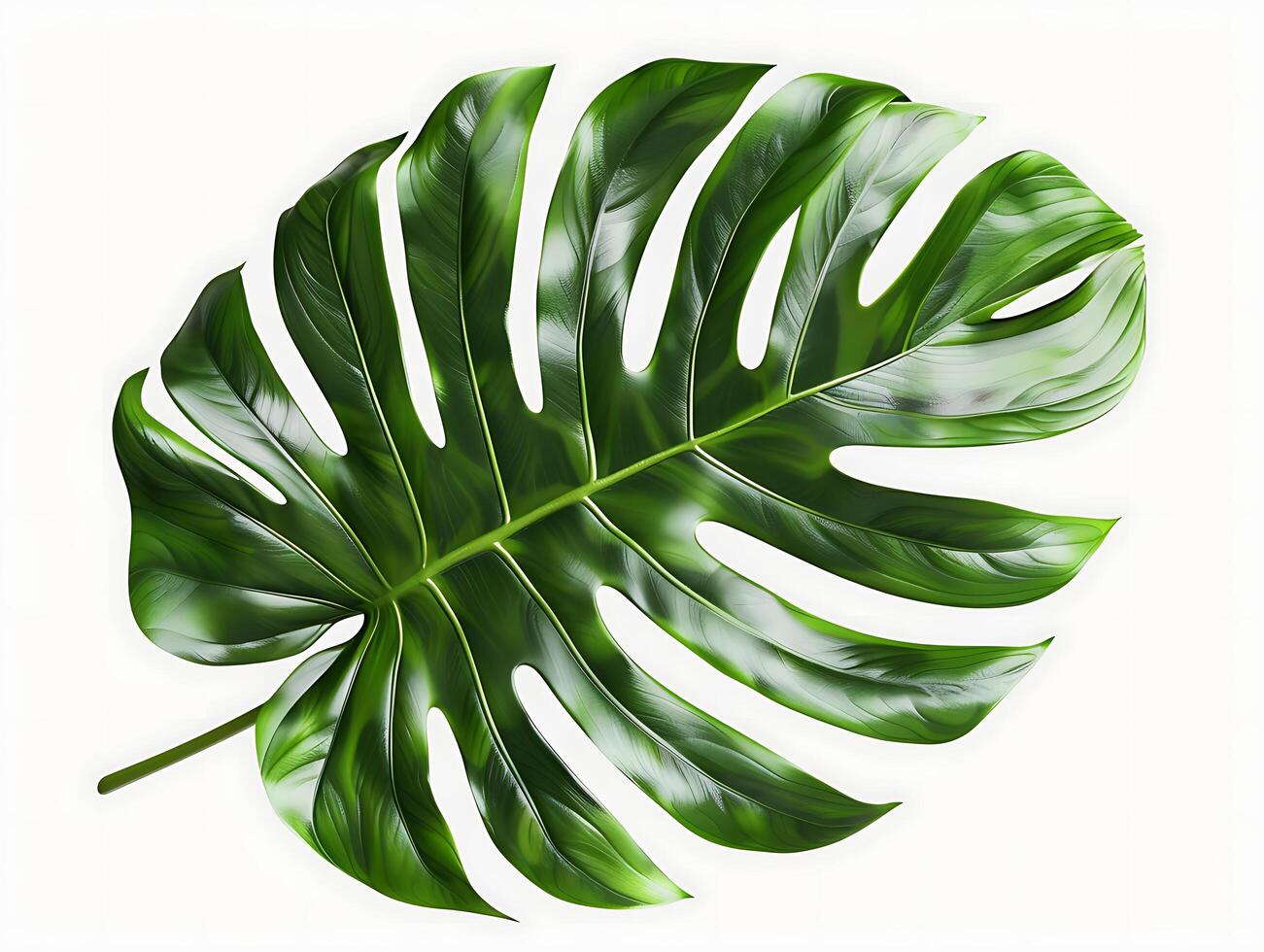 Vibrant green leaf in high resolution photo