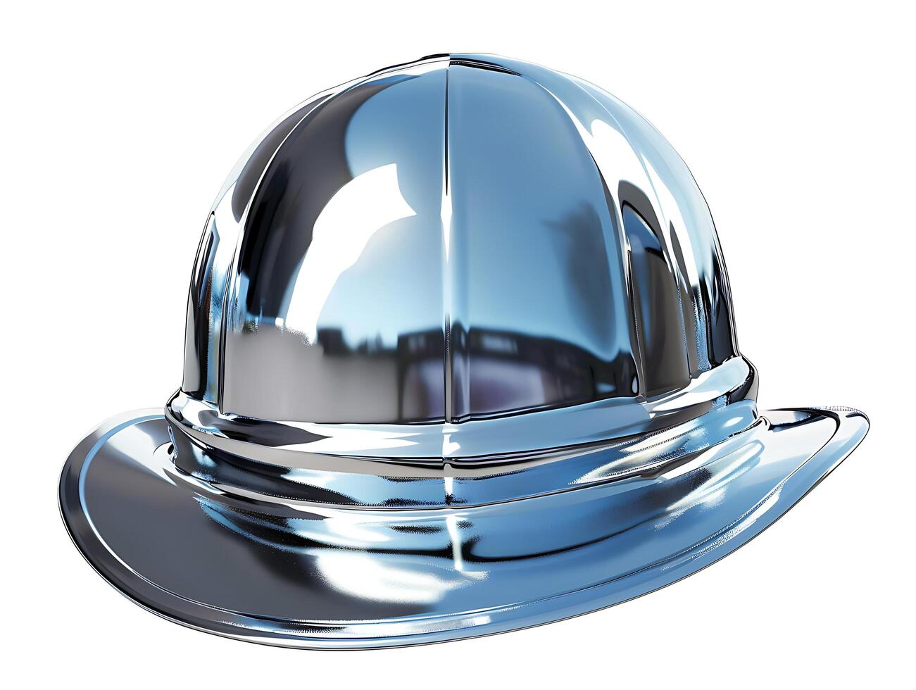 Shiny silver cloche in realistic high resolution photo