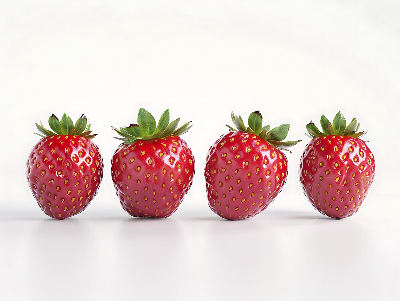Set of delicious strawberries on a white background photo