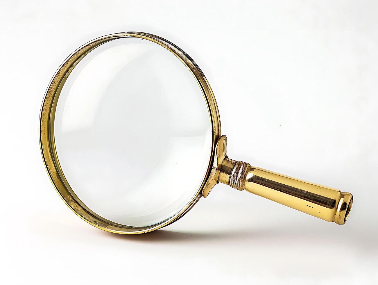 Magnifying glass on white background photo