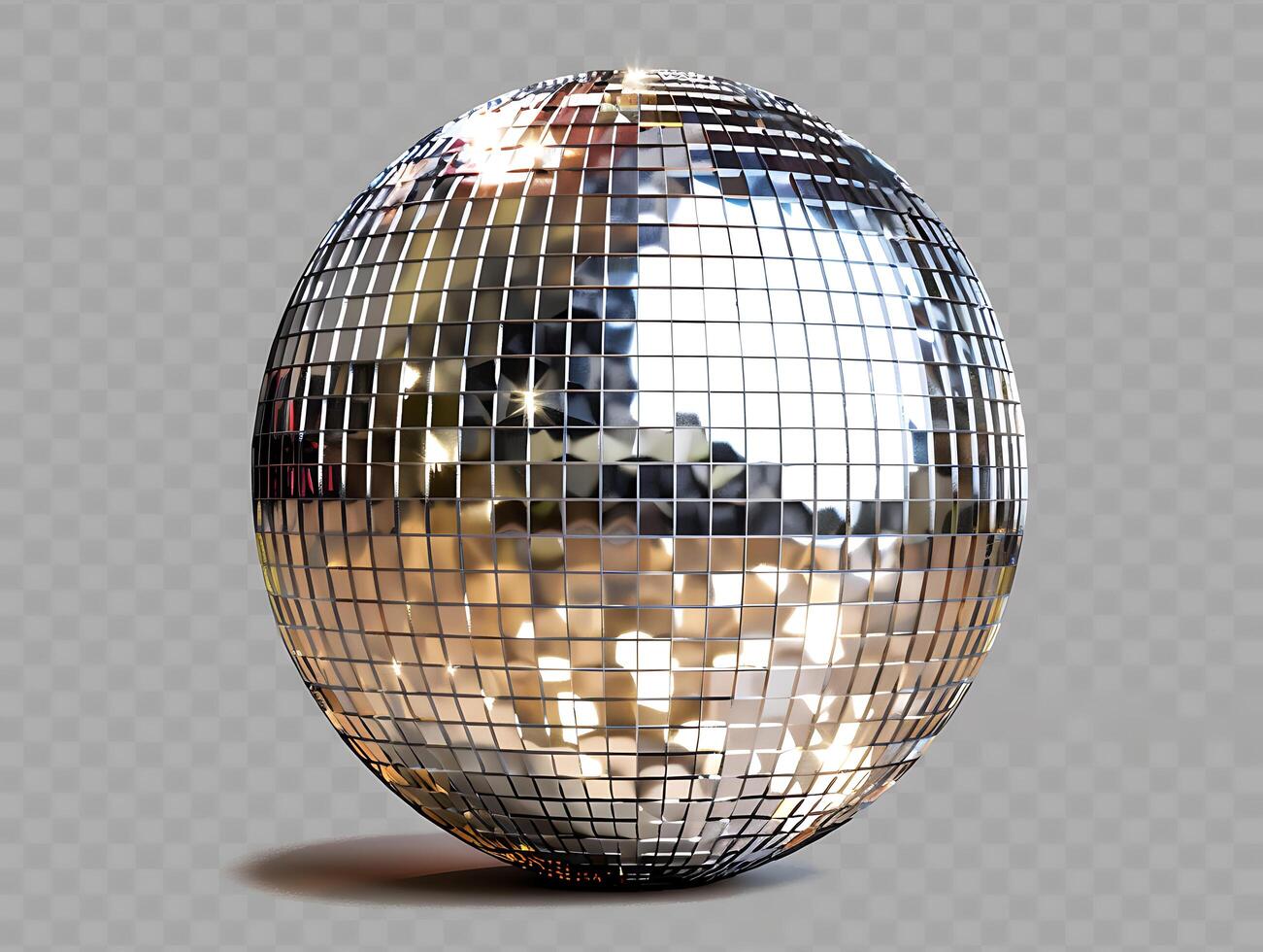 Realistic high resolution silver disco mirror ball photo