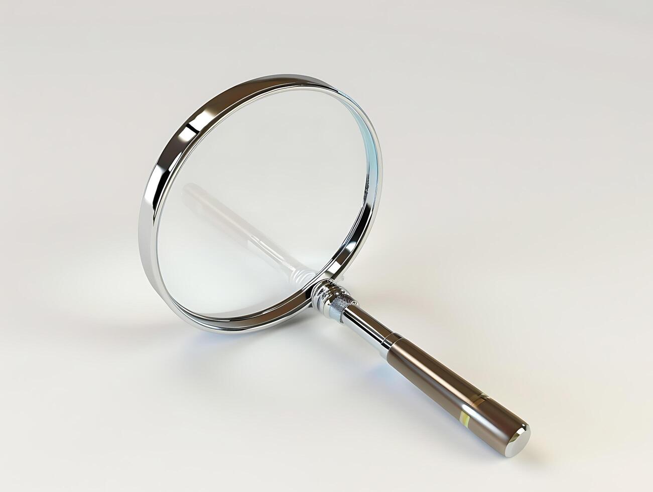 Magnifying glass on white background photo
