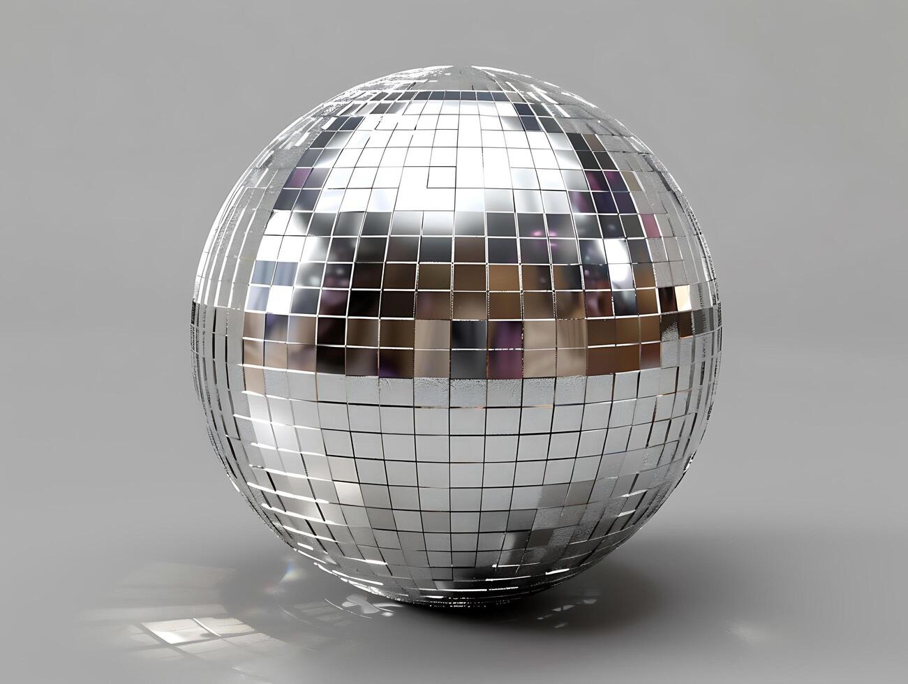 Realistic high resolution silver disco mirror ball photo