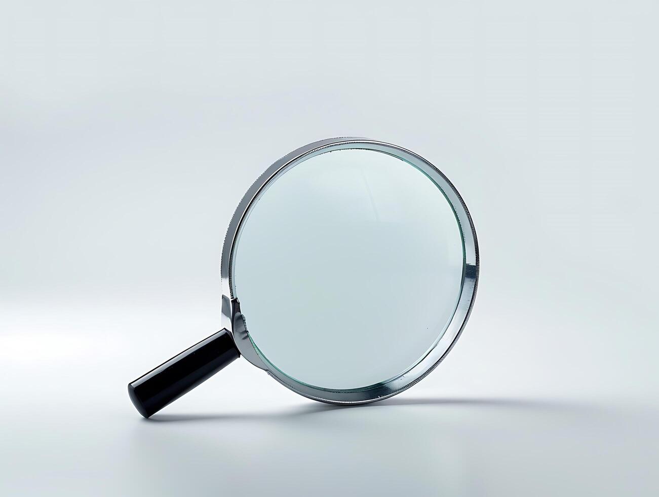 Magnifying glass on white background photo