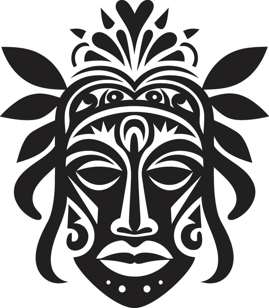 Tiny Tot Black Toddler Face Icon Precious Pixie Toddler Face in Black vector