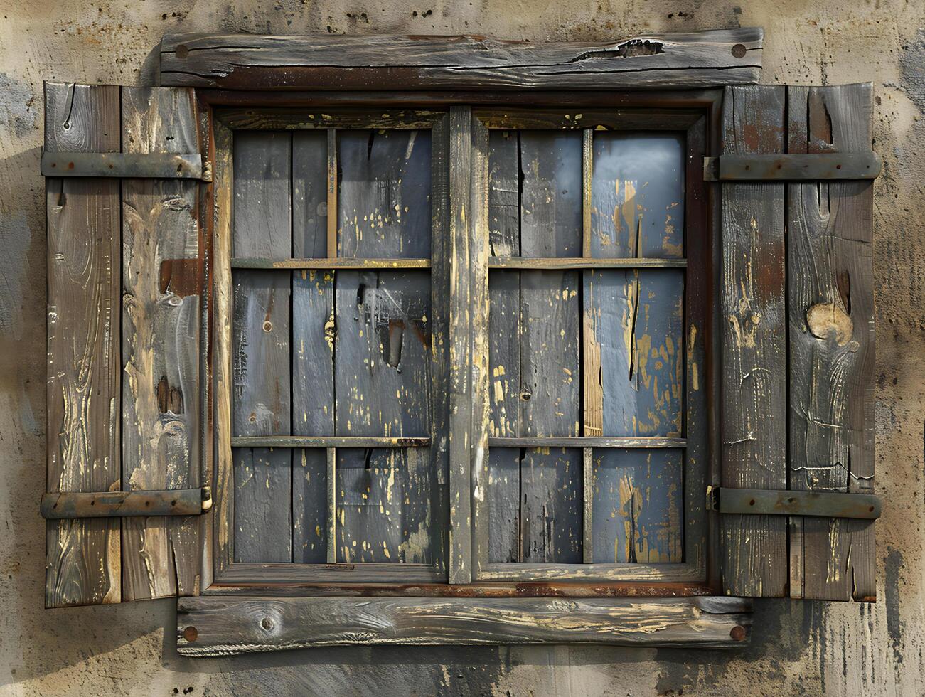 Realistic high resolution image of an old wooden window photo