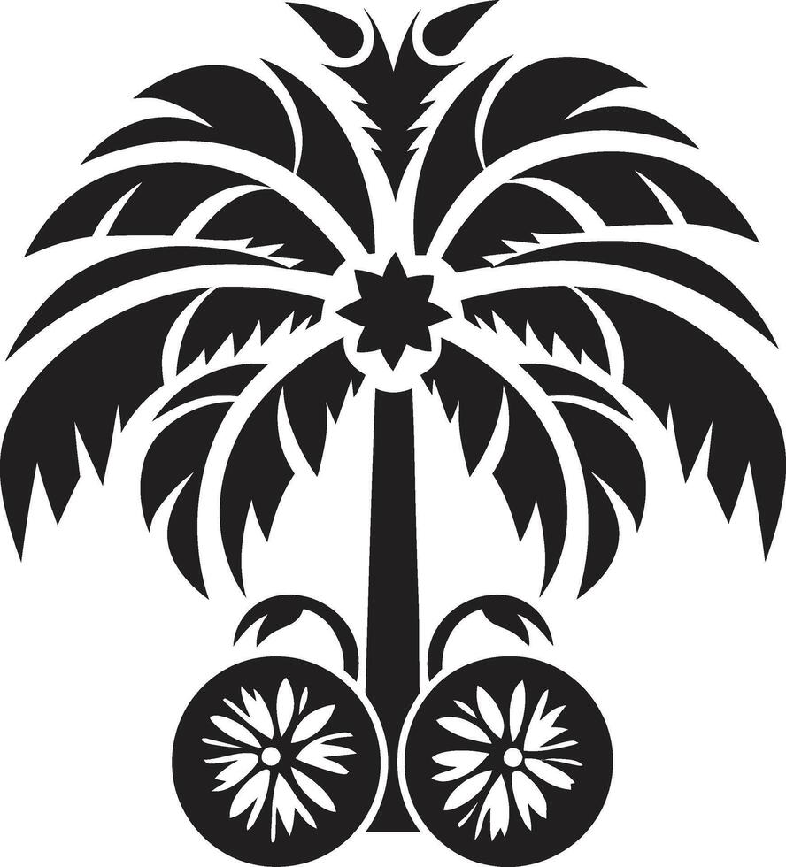 Obsidian Ornament Black Icon of Tribal Tattoo Dark Ink Elegance Tribal Design in Black vector