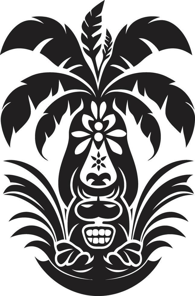 Noir Nomad Tribal Ink in Black Tribal Intrigue Black Icon of Tribal Tattoo vector