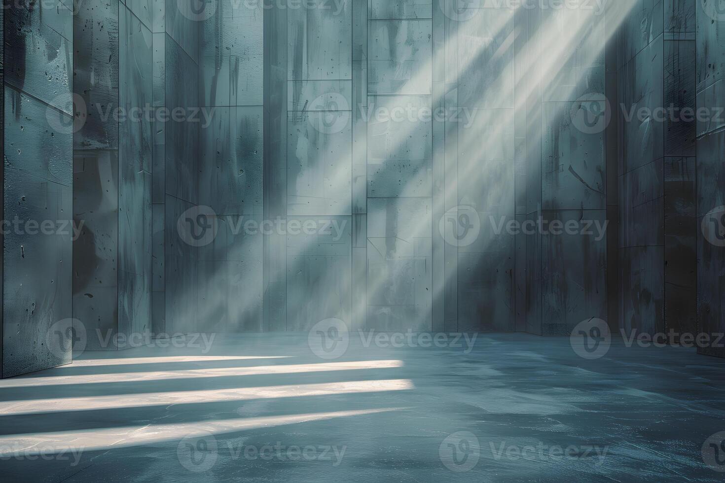 Sunlight filtering through window in urban structure photo